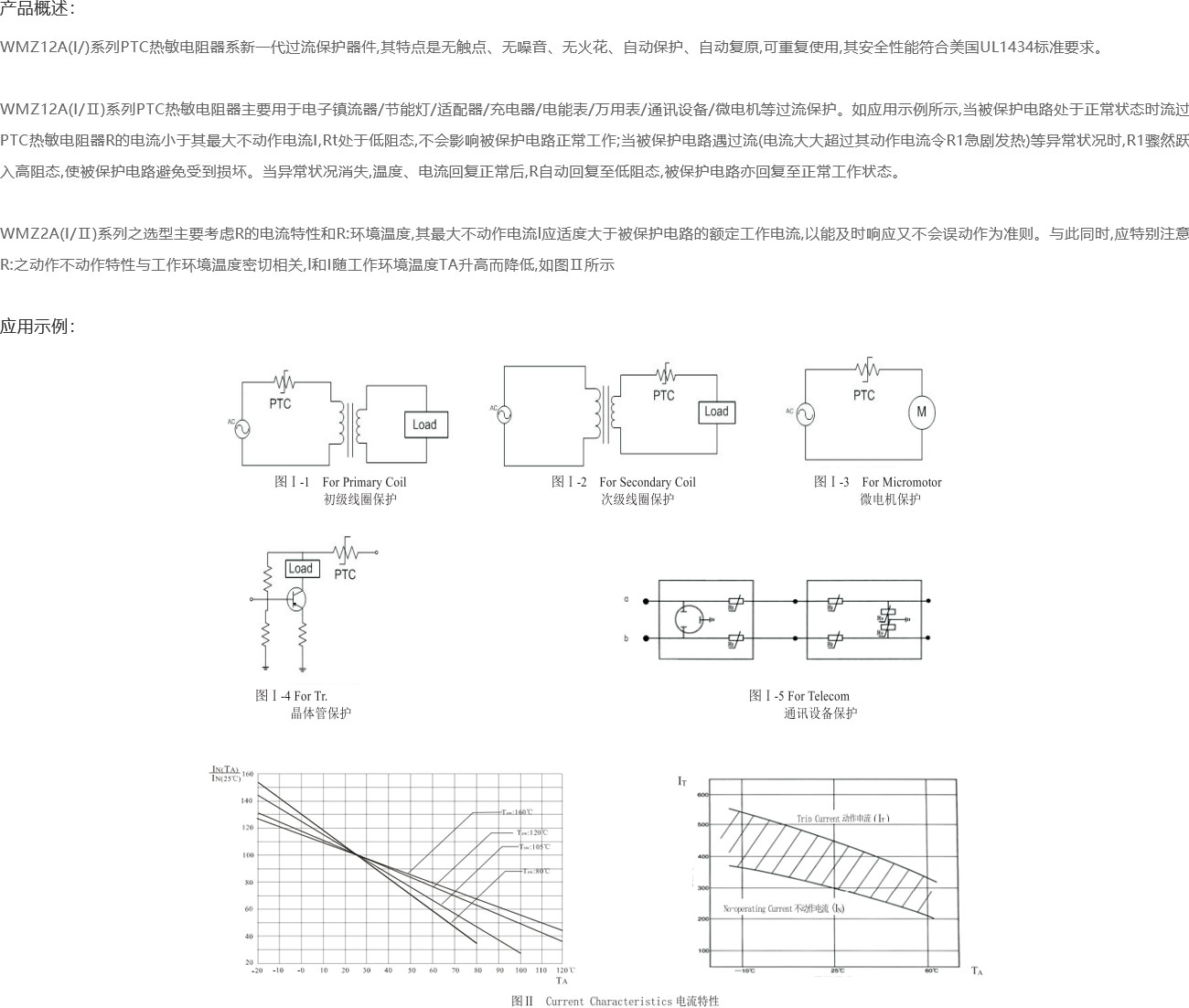 WMZ12A(I/)系列PTC热敏电阻器